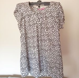 Black heart polka dot maternity blouse